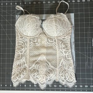 White Lace Bustier Corset